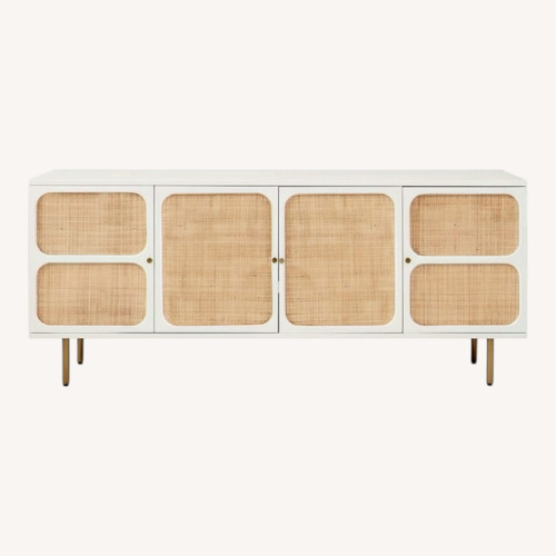 Used West Elm Ida Woven Media Console for sale on AptDeco