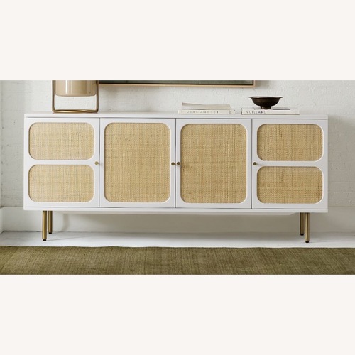 Used West Elm Ida Woven Media Console for sale on AptDeco