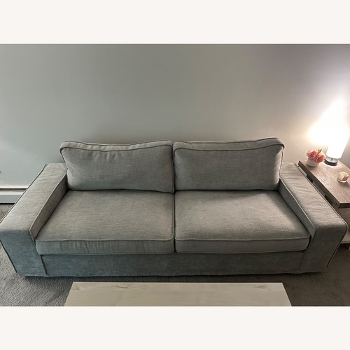 Used Modern Grey Chennile Sofa for sale on AptDeco