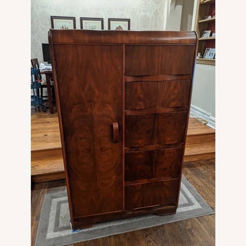 Used Tri Bond Vintage Art Deco Waterfall Armoire for sale on AptDeco