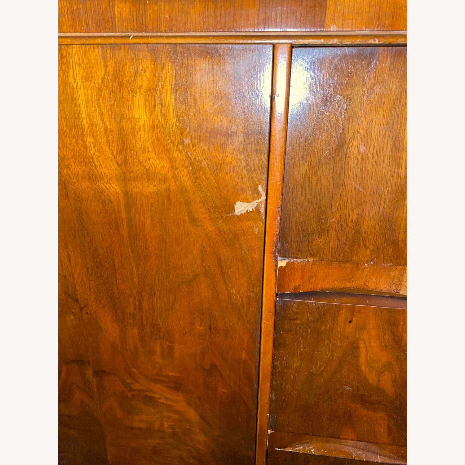 Tri Bond Vintage Art Deco Waterfall Armoire - image-6