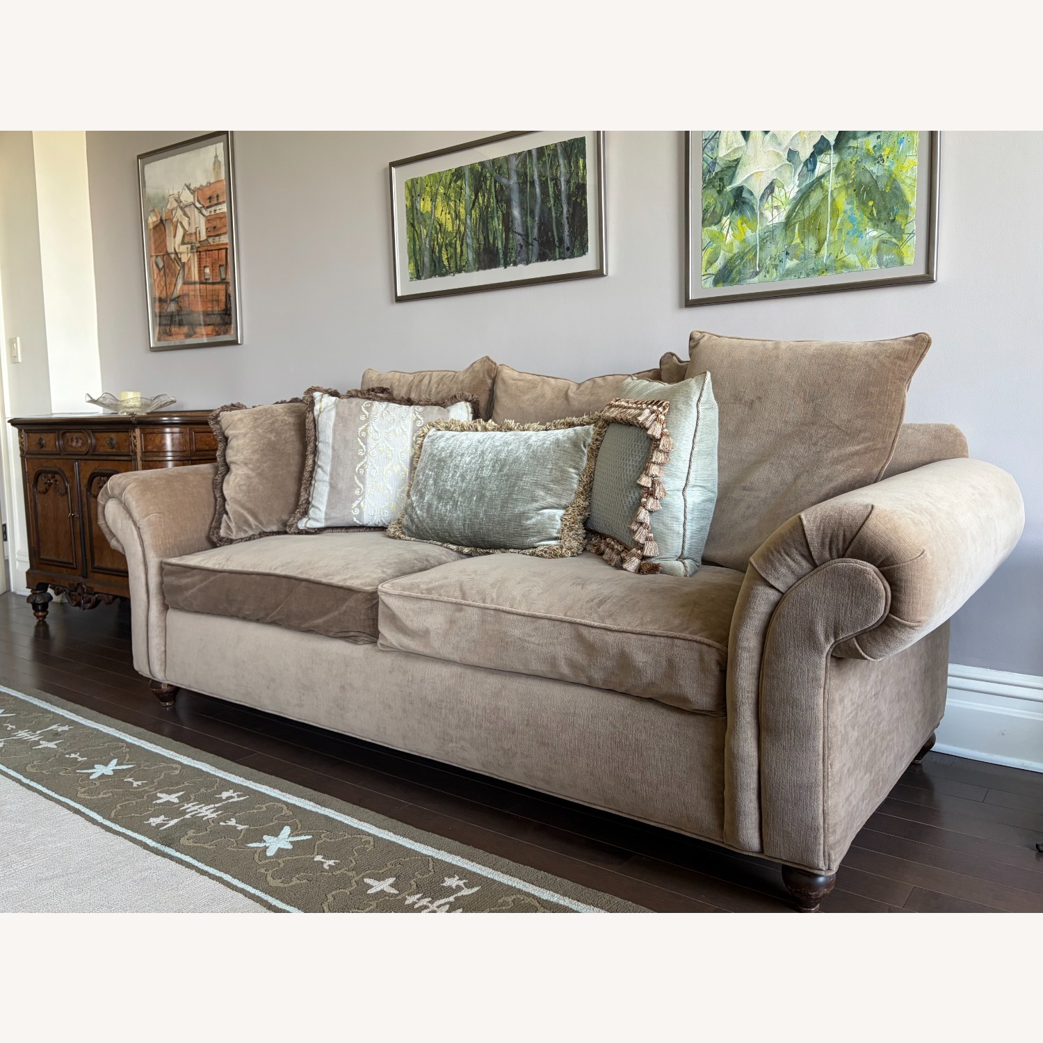Domain Furniture Light Brown Fabric 2 Seater Sofa - image-4