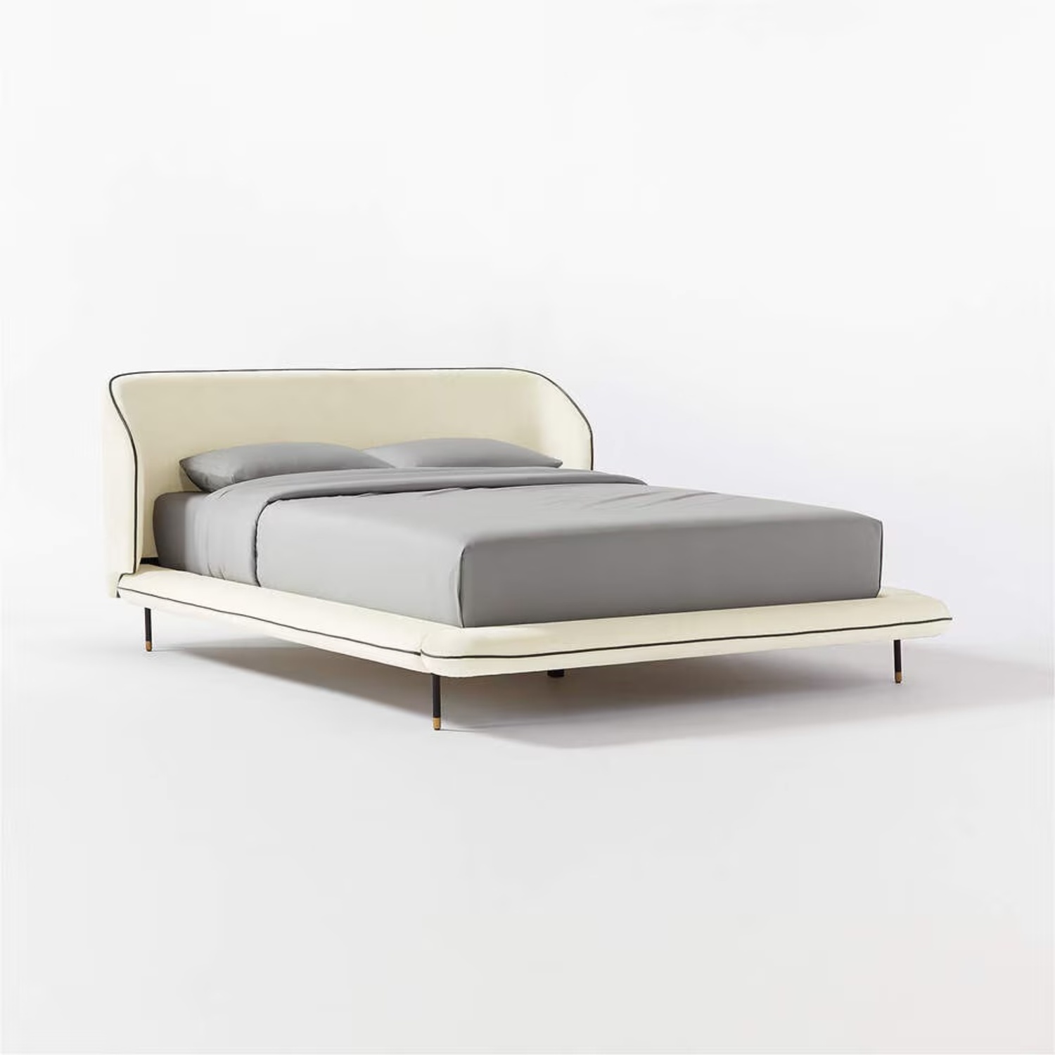 CB2 Antoni Cream Velvet Queen Bed  - image-7