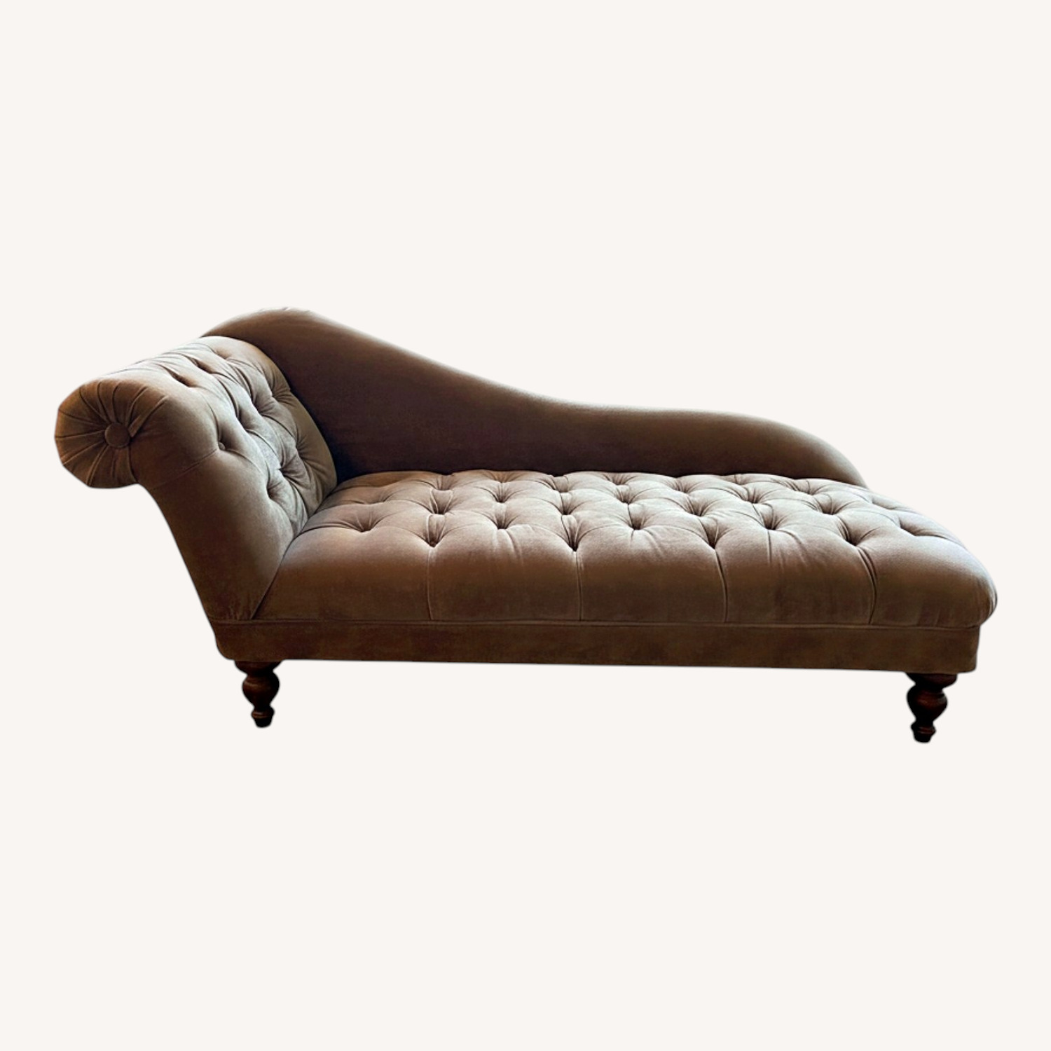 Domain Furniture Dark Brown Chaise Lounge - image-0