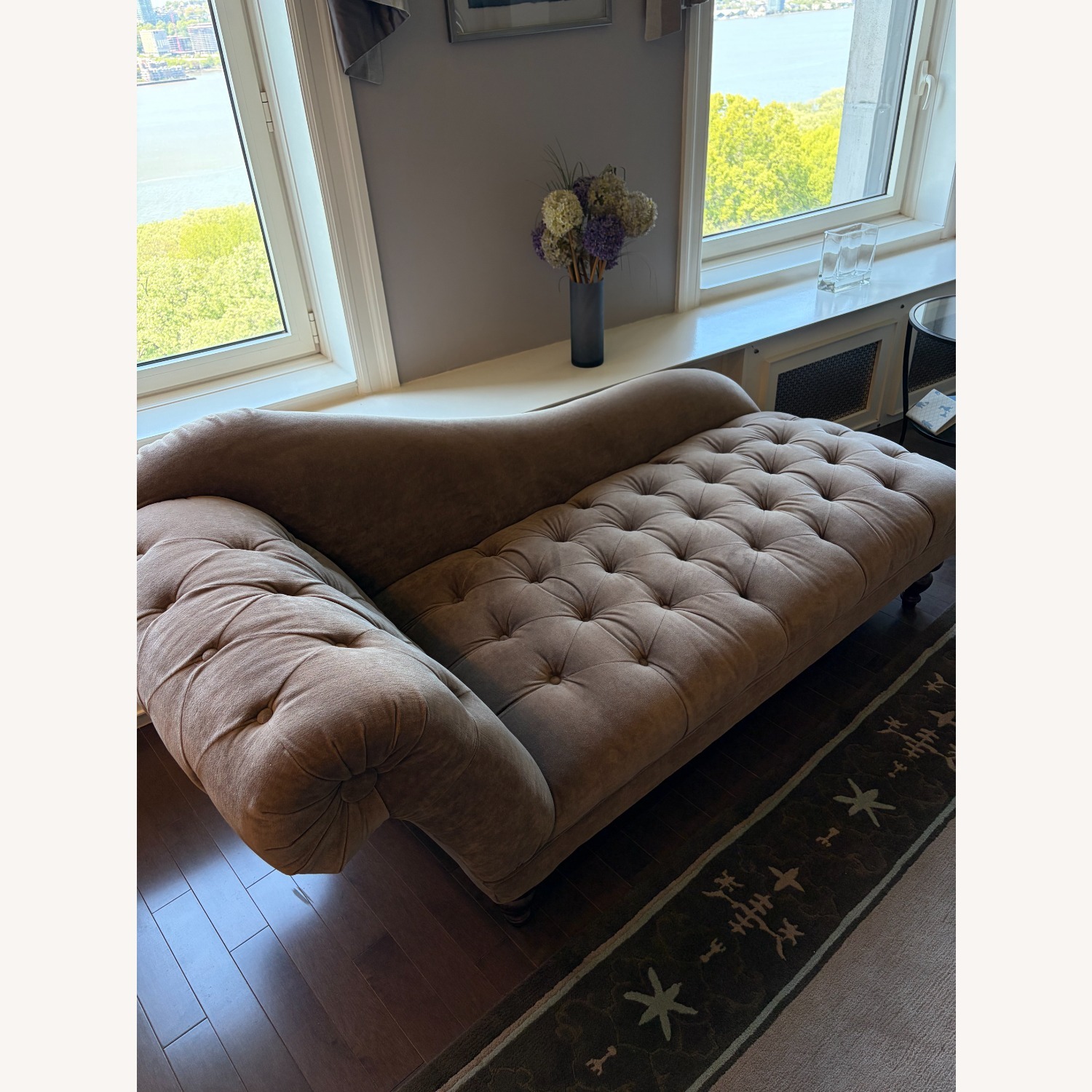 Domain Furniture Dark Brown Chaise Lounge - image-2