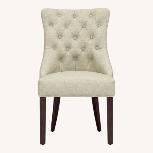 Used Pottery Barn Hayes Tufted Upholstered Chairs for sale on AptDeco