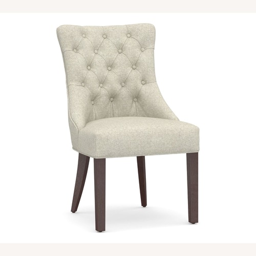 Used Pottery Barn Hayes Tufted Upholstered Chairs for sale on AptDeco