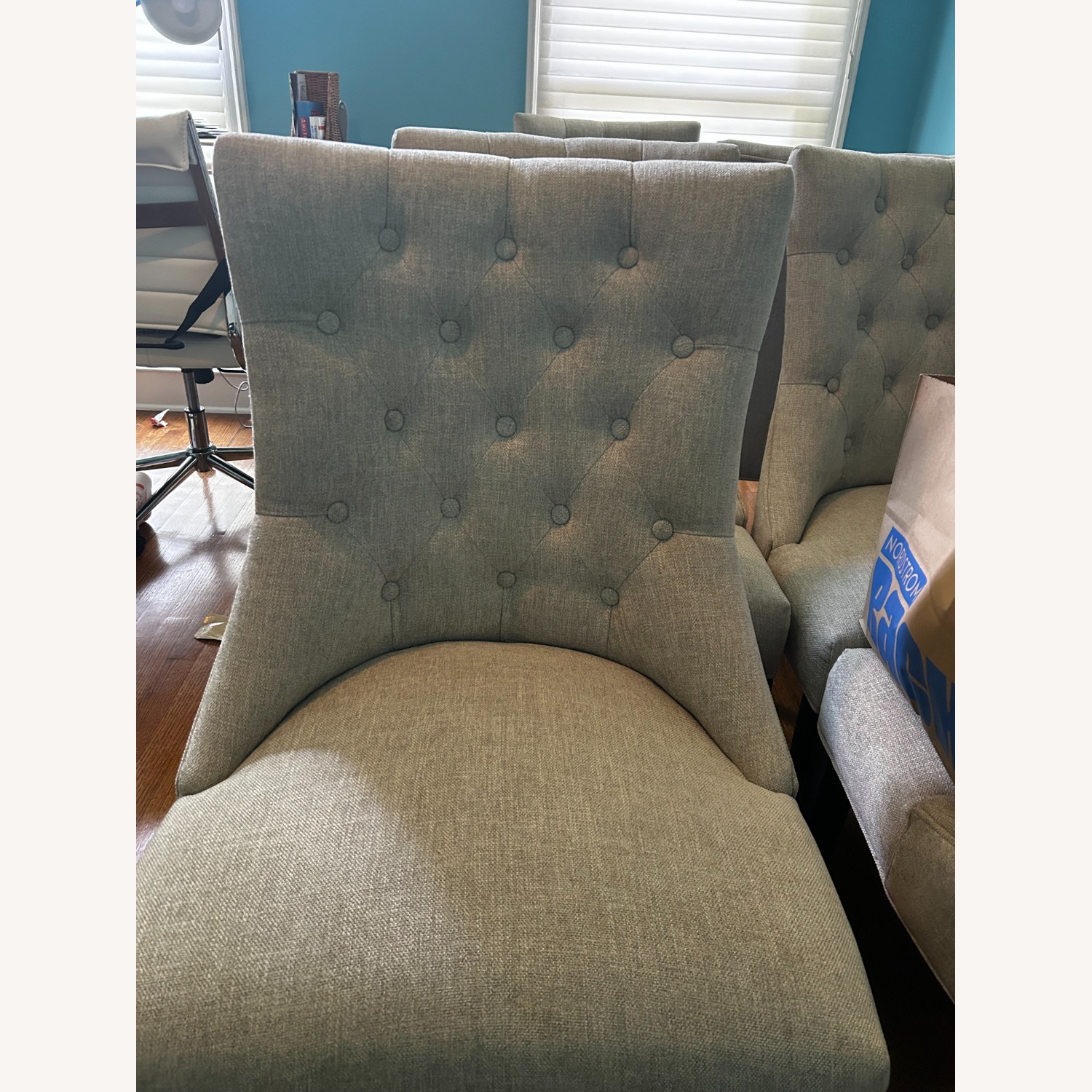 Pottery Barn Hayes Tufted Upholstered Chairs - image-3