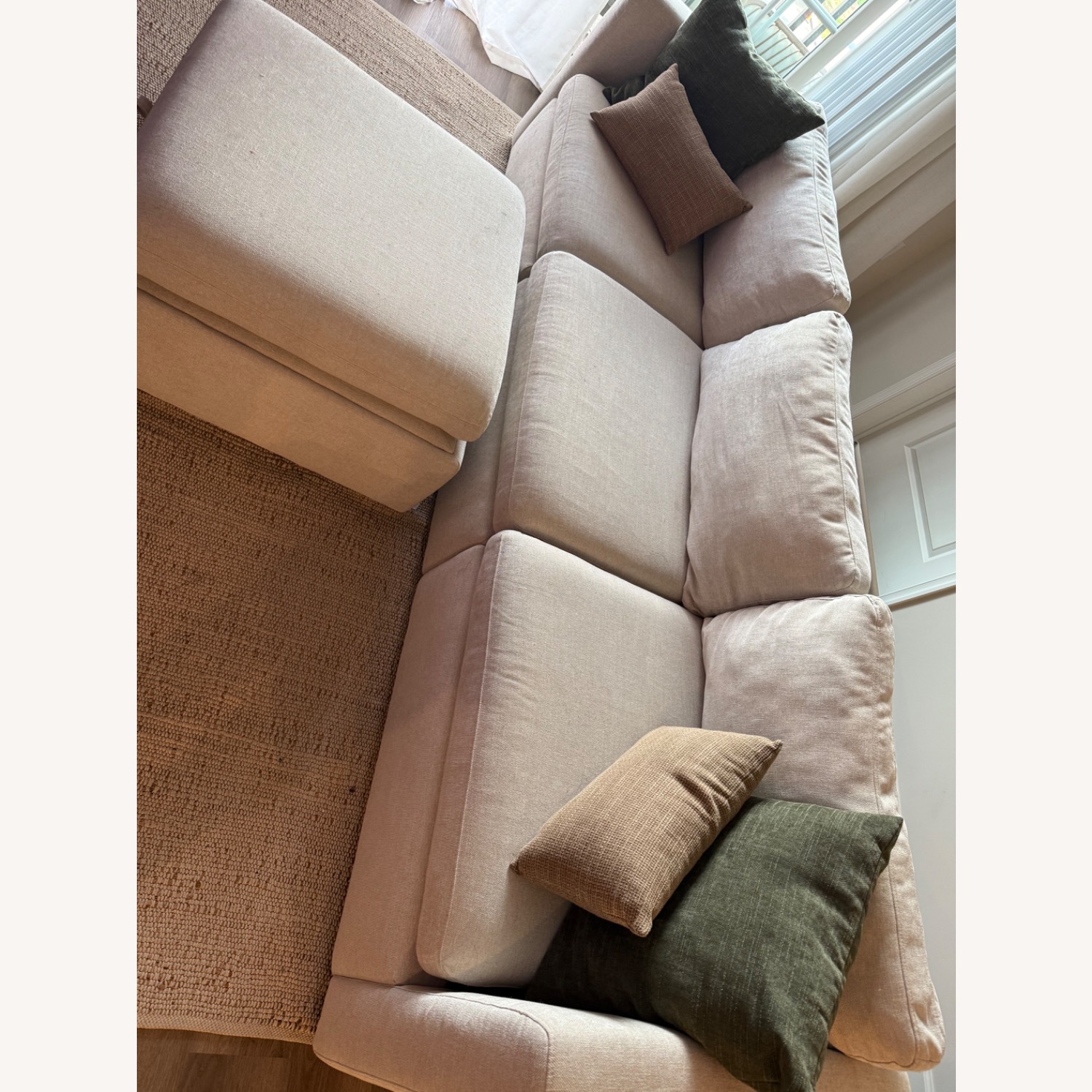 Chita Natural Fabric 3+ Piece Sectional - image-2