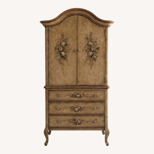 Used Vintage Domain Furniture Light Brown Armoire for sale on AptDeco