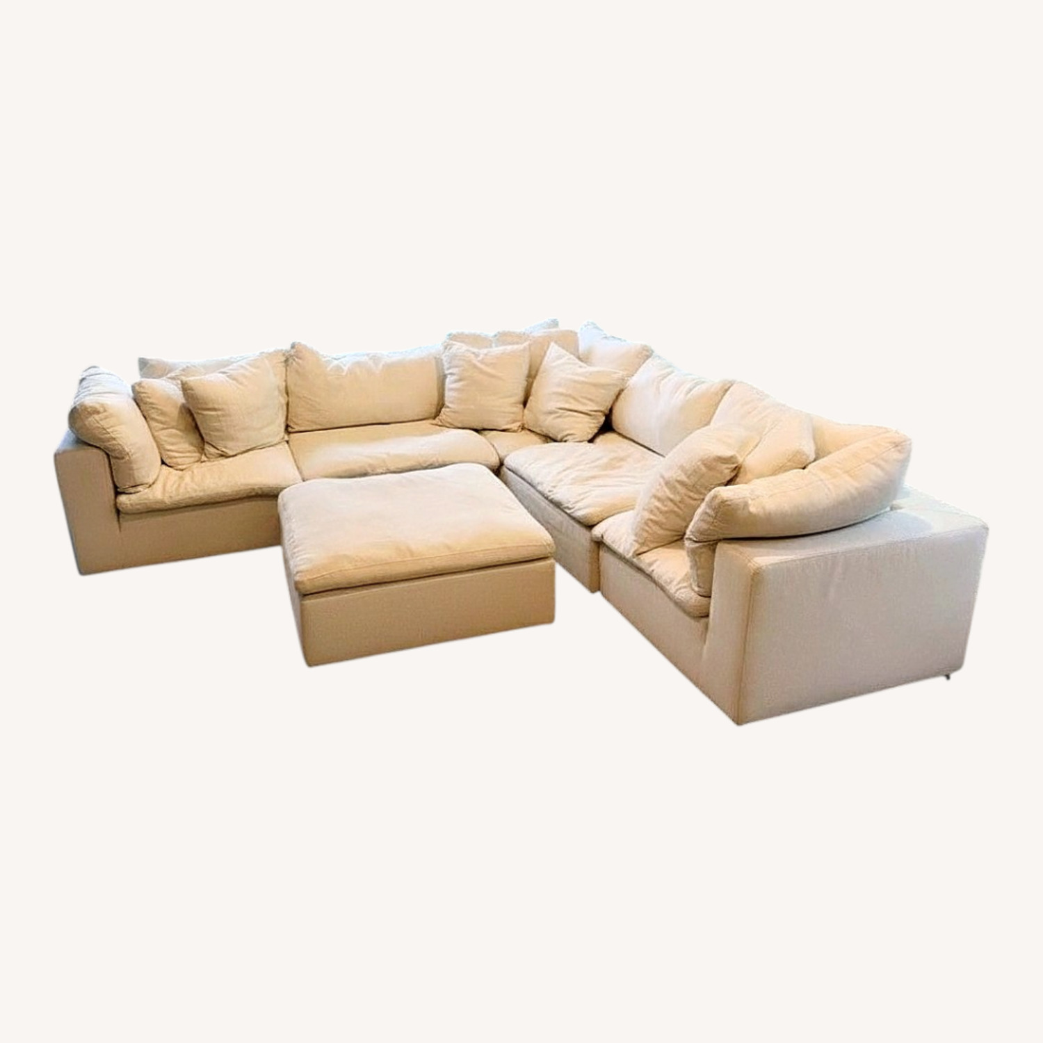White 3+ Piece Sectional - image-0
