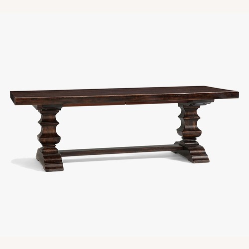 Used Pottery Barn Banks Dark Brown Wood Dining Table for sale on AptDeco