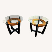 Black/Bronze Glass Side Tables