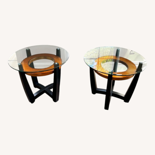 Used Black/Bronze Glass Side Tables for sale on AptDeco