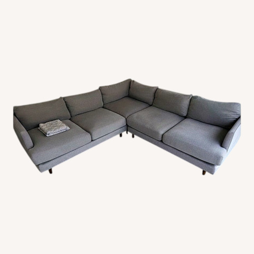 Used Living Spaces Adeline II Light Gray 3+ Piece Sectional for sale on AptDeco