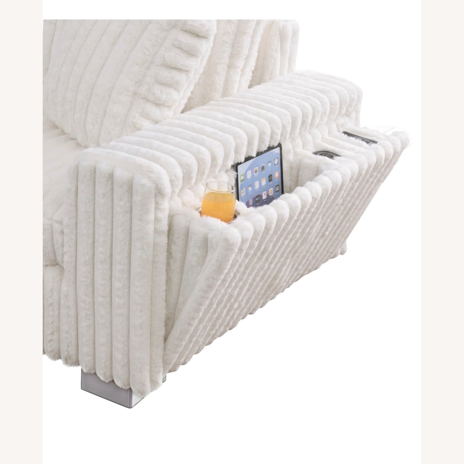  7 Piece Cream Modular Sectional with Console  - image-4