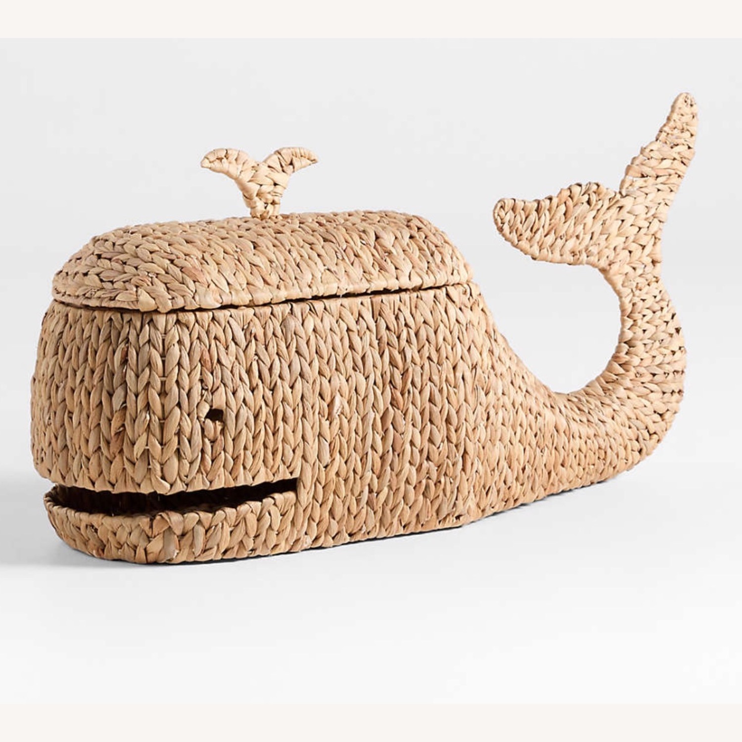 Crate & Barrel Whale Woven Floor Storage Basket - image-3