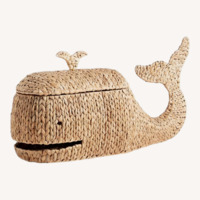 Crate & Barrel Whale Woven Floor Storage Basket