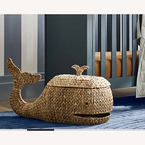Used Crate & Barrel Whale Woven Floor Storage Basket for sale on AptDeco