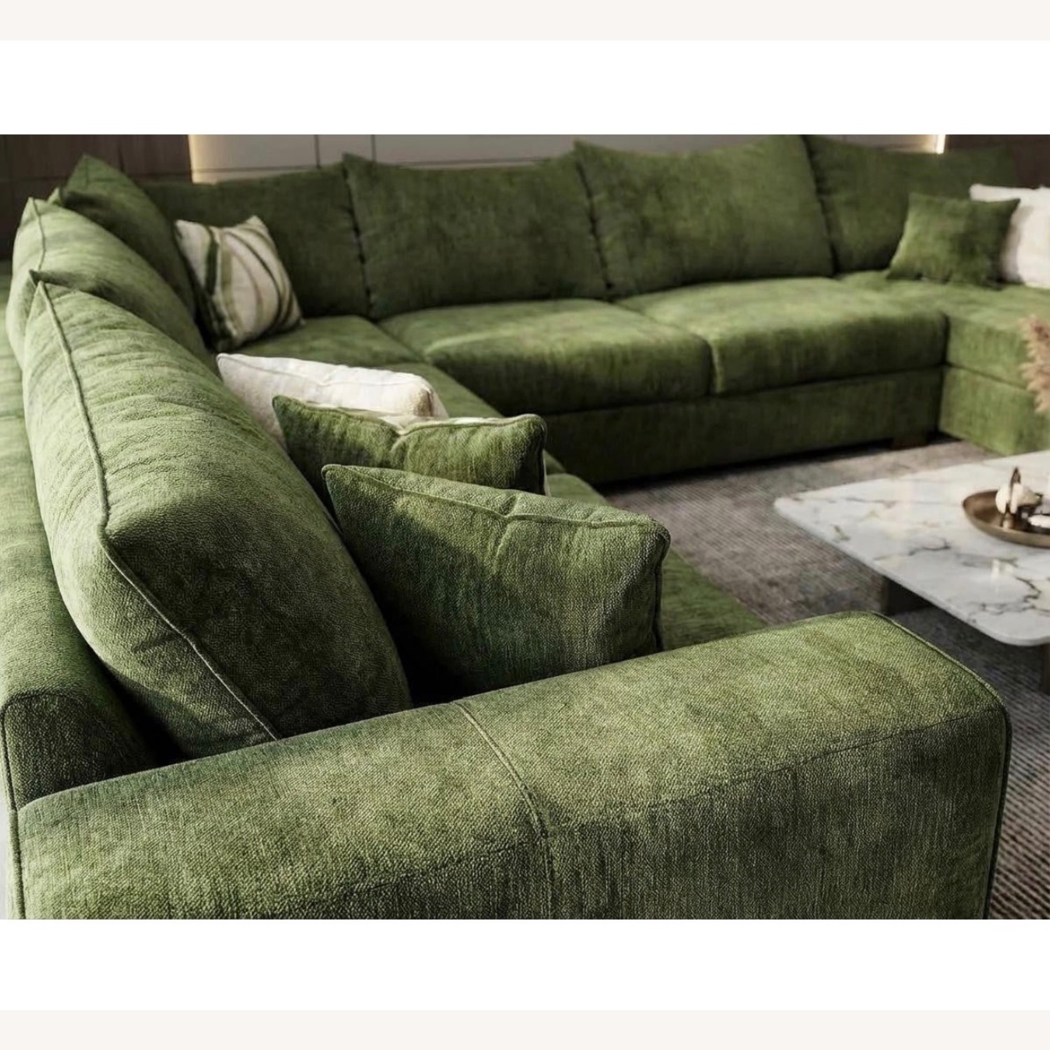 Green Sectional Sofa with Chaise  - image-2