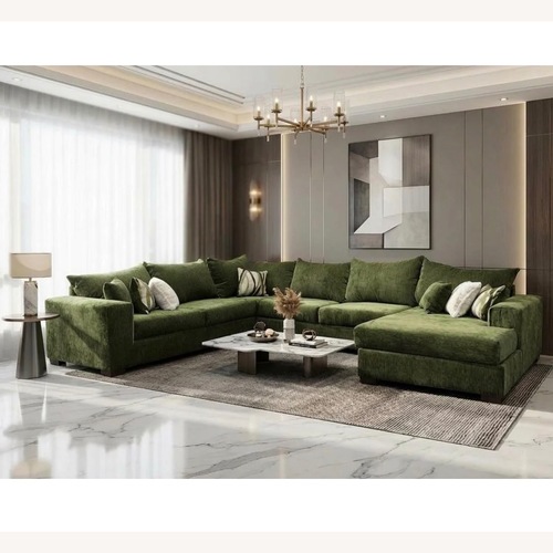 Used Green Sectional Sofa with Chaise  for sale on AptDeco