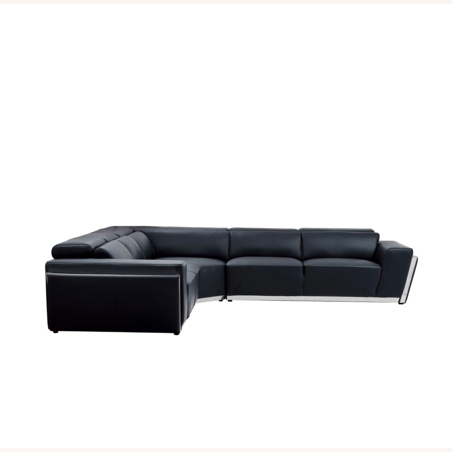 Domo Italian Leather Match Sectional - image-2