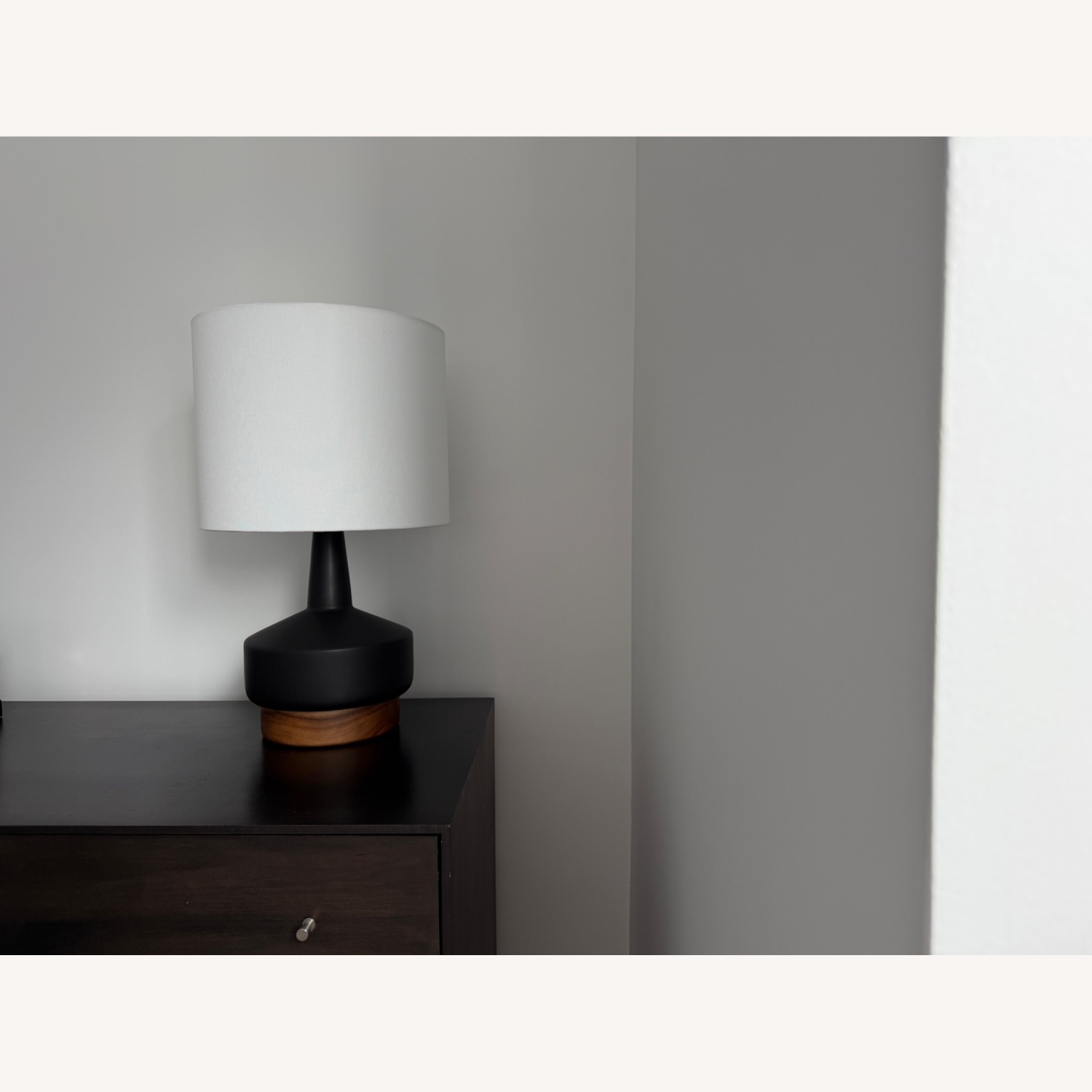 West Elm Wood & Ceramic Table Lamp (22") - image-3