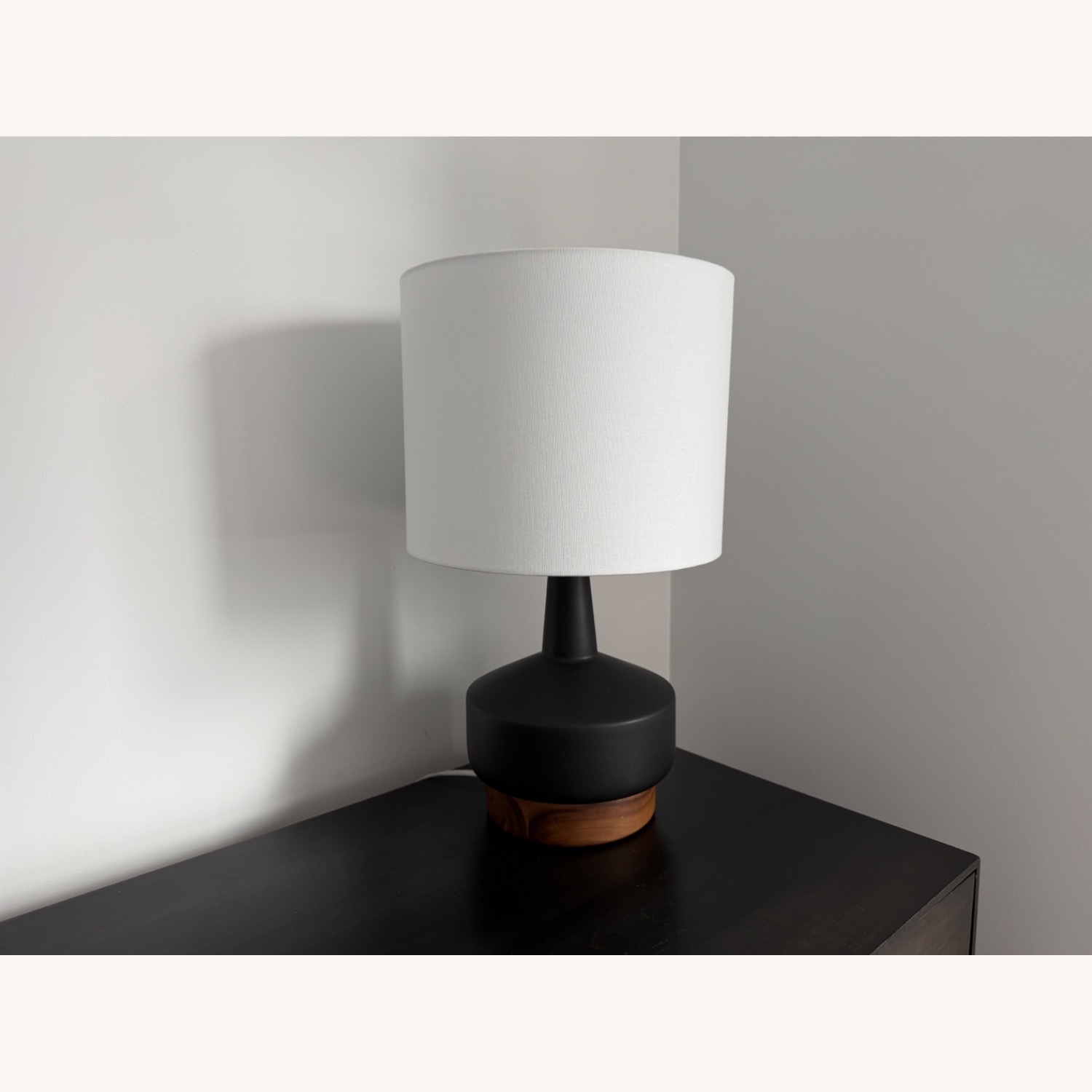 West Elm Wood & Ceramic Table Lamp (22") - image-6