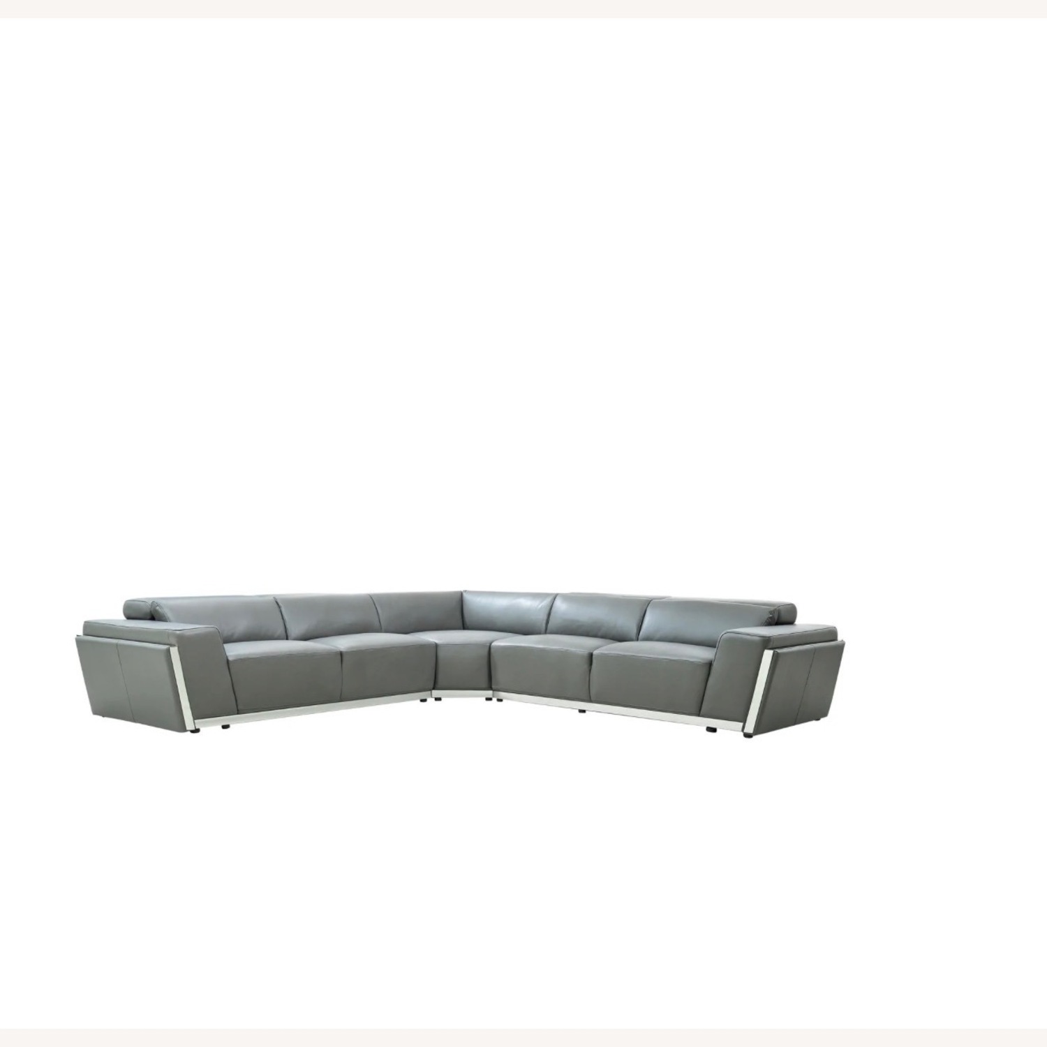 Domo Italian Leather Match Sectional - image-4