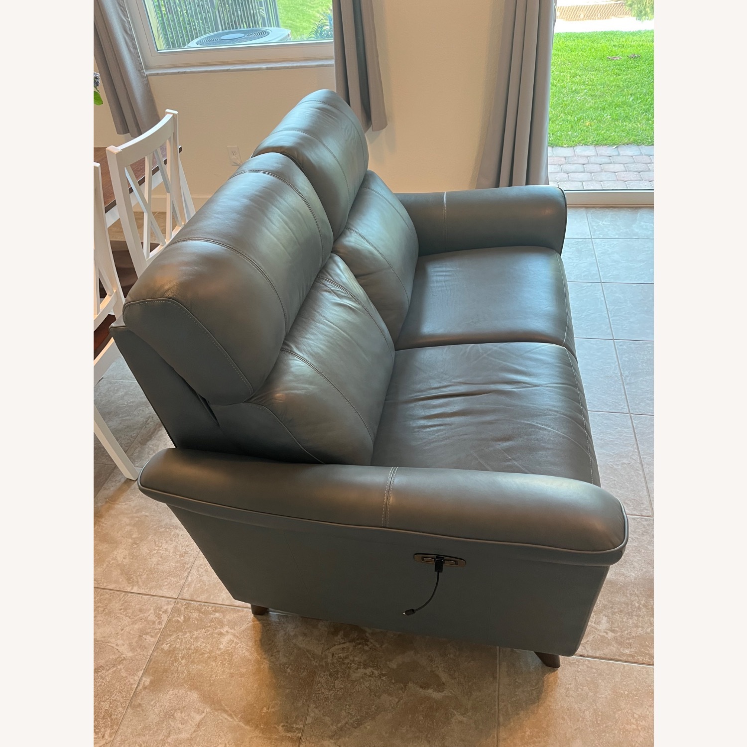 Rooms To Go Cindy Crawford Blue Loveseat - image-2
