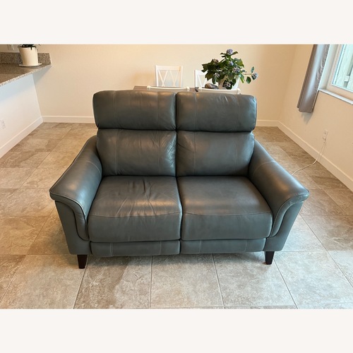 Used Rooms To Go Cindy Crawford Blue Loveseat for sale on AptDeco