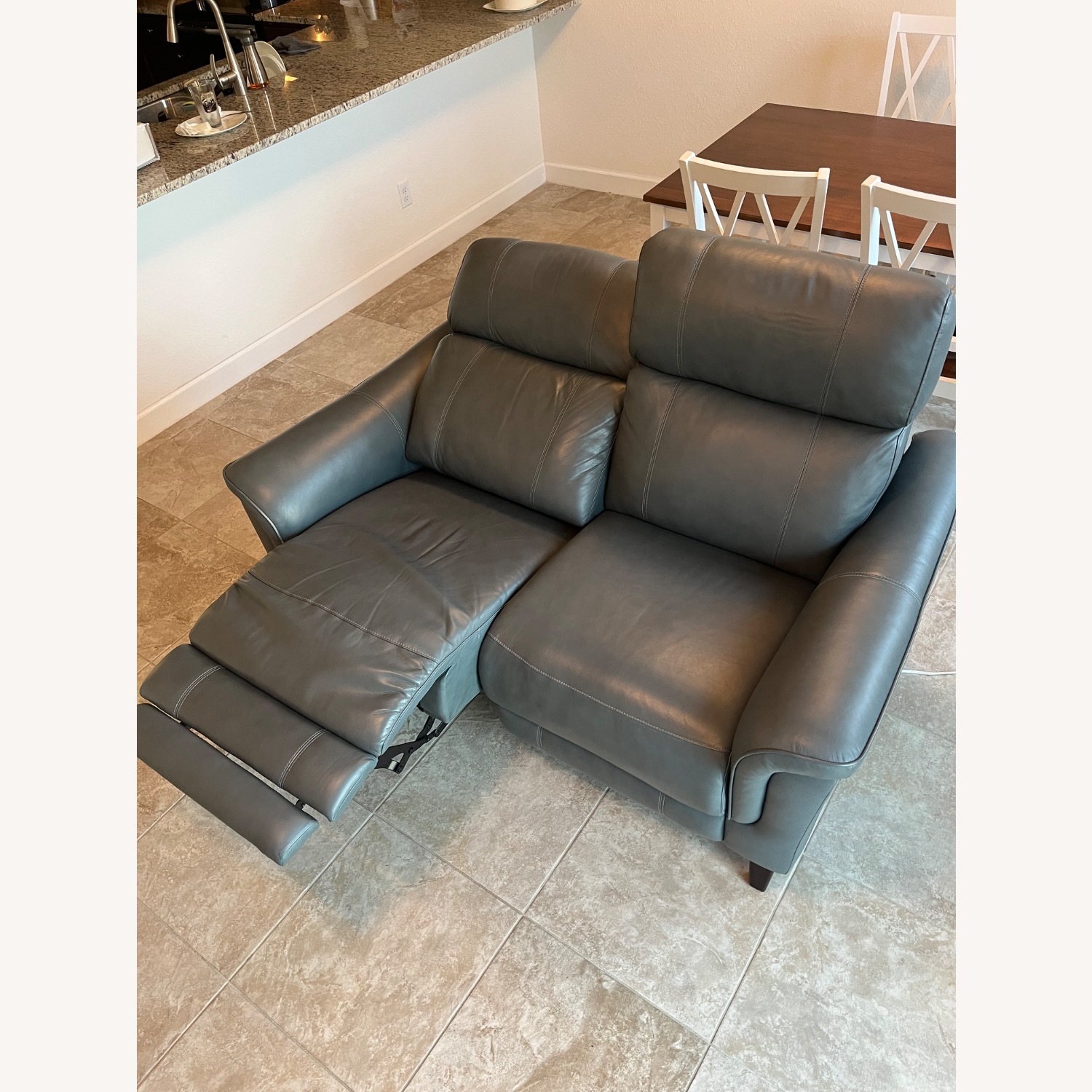 Rooms To Go Cindy Crawford Blue Loveseat - image-3