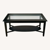 Elegant Wood and Glass Console Table