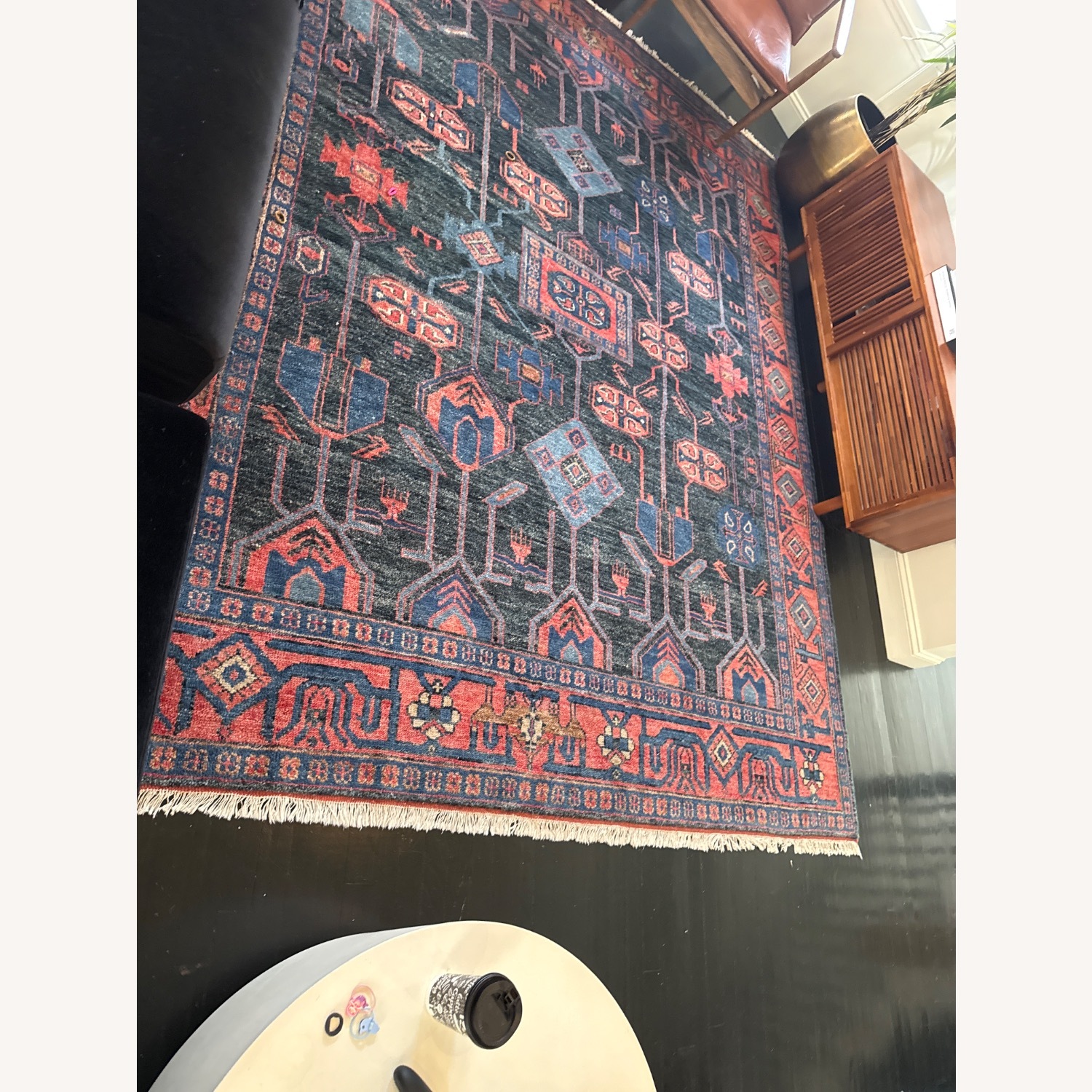 CB2 Eros Hand-Knotted Red and Blue Area Rug  8' x 12' - image-3