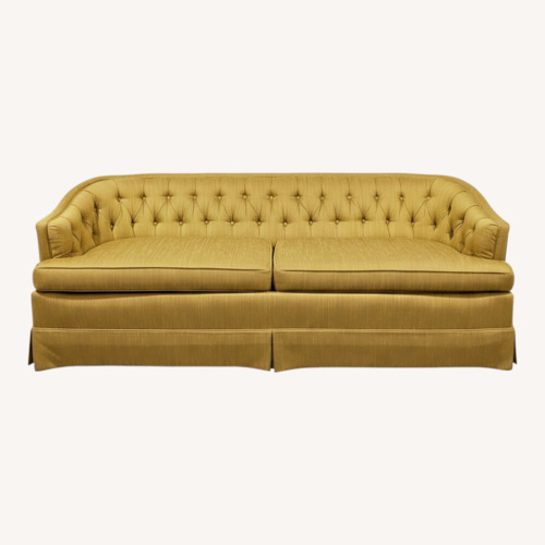 Used Vintage/Antique Green Silk 2 Seater Sofa for sale on AptDeco