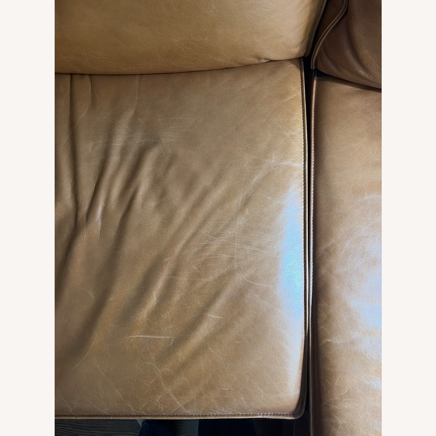 West Elm Axel Leather 2-Piece Chaise Sectional (91") - image-4
