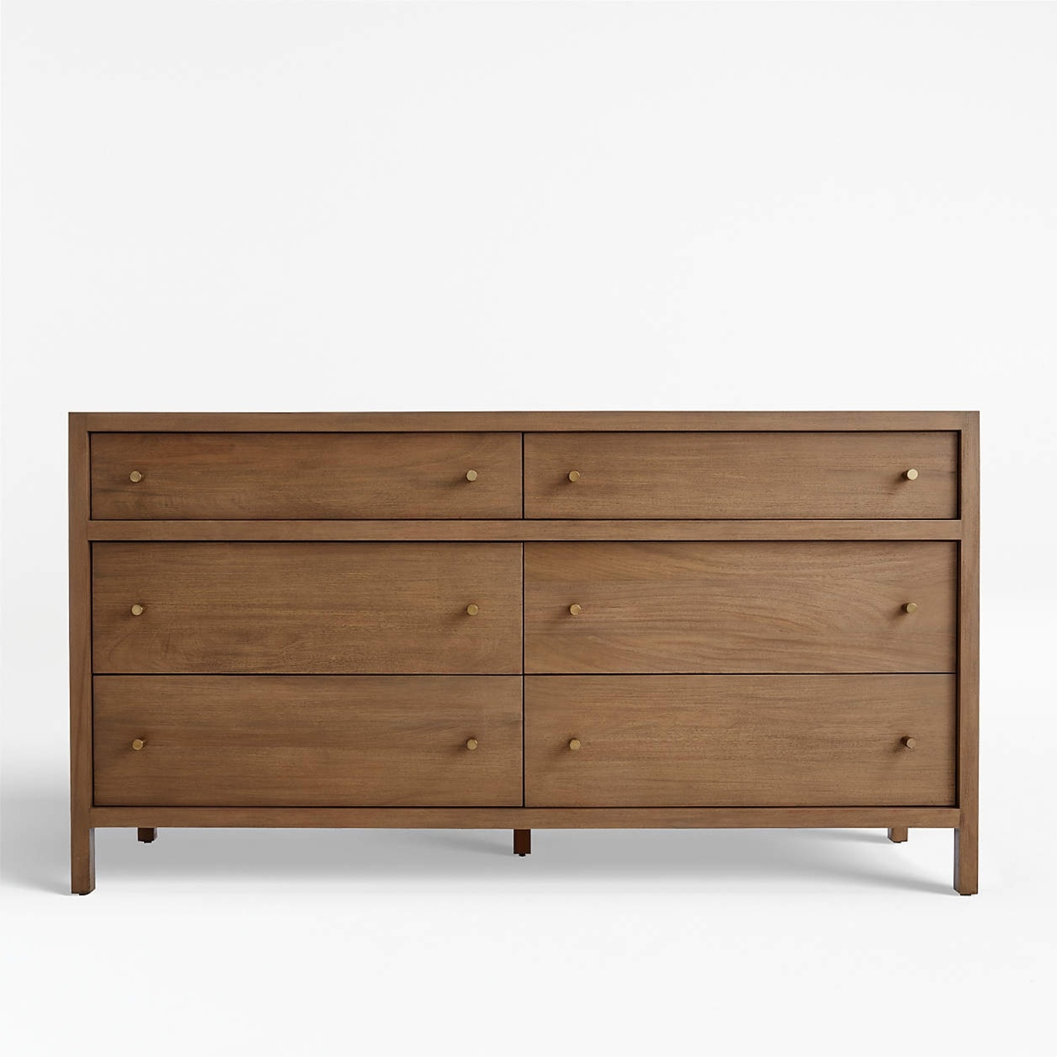 Crate & Barrel Keane 64” Driftwood 6-Drawer Dresser - image-4