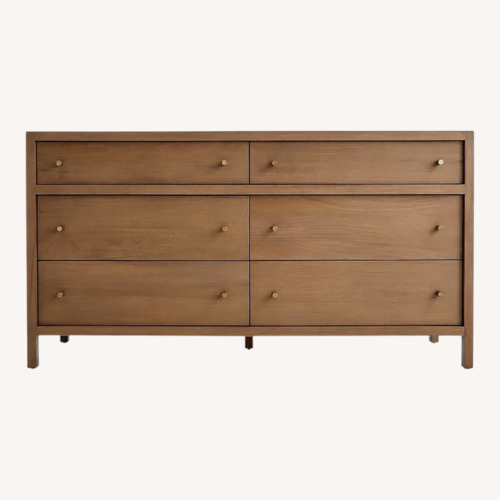 Used Crate & Barrel Keane 64” Driftwood 6-Drawer Dresser for sale on AptDeco