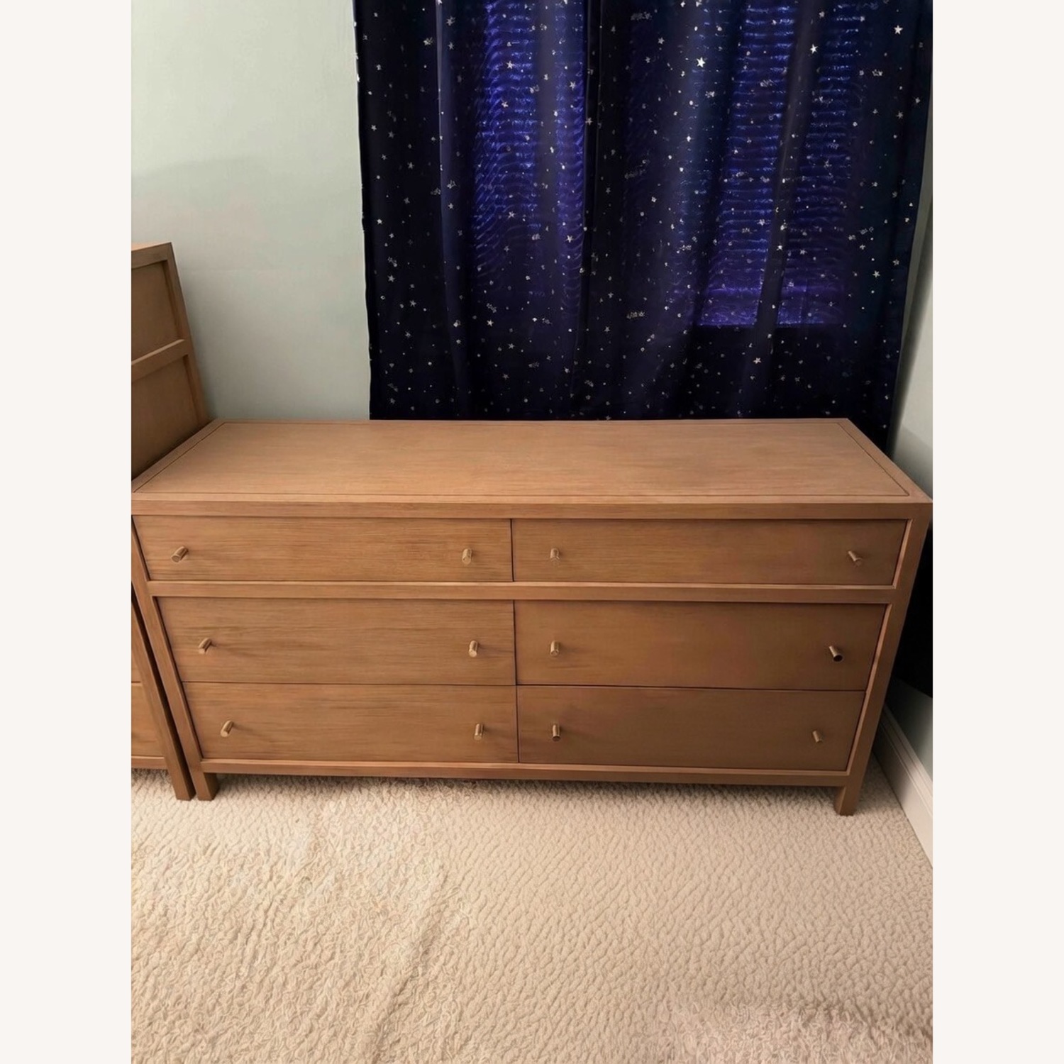 Crate & Barrel Keane 64” Driftwood 6-Drawer Dresser - image-1