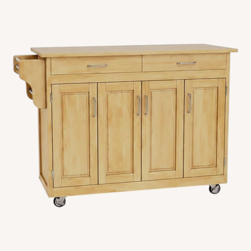 Used Homestyles Furniture Light Brown Kitchen Island for sale on AptDeco