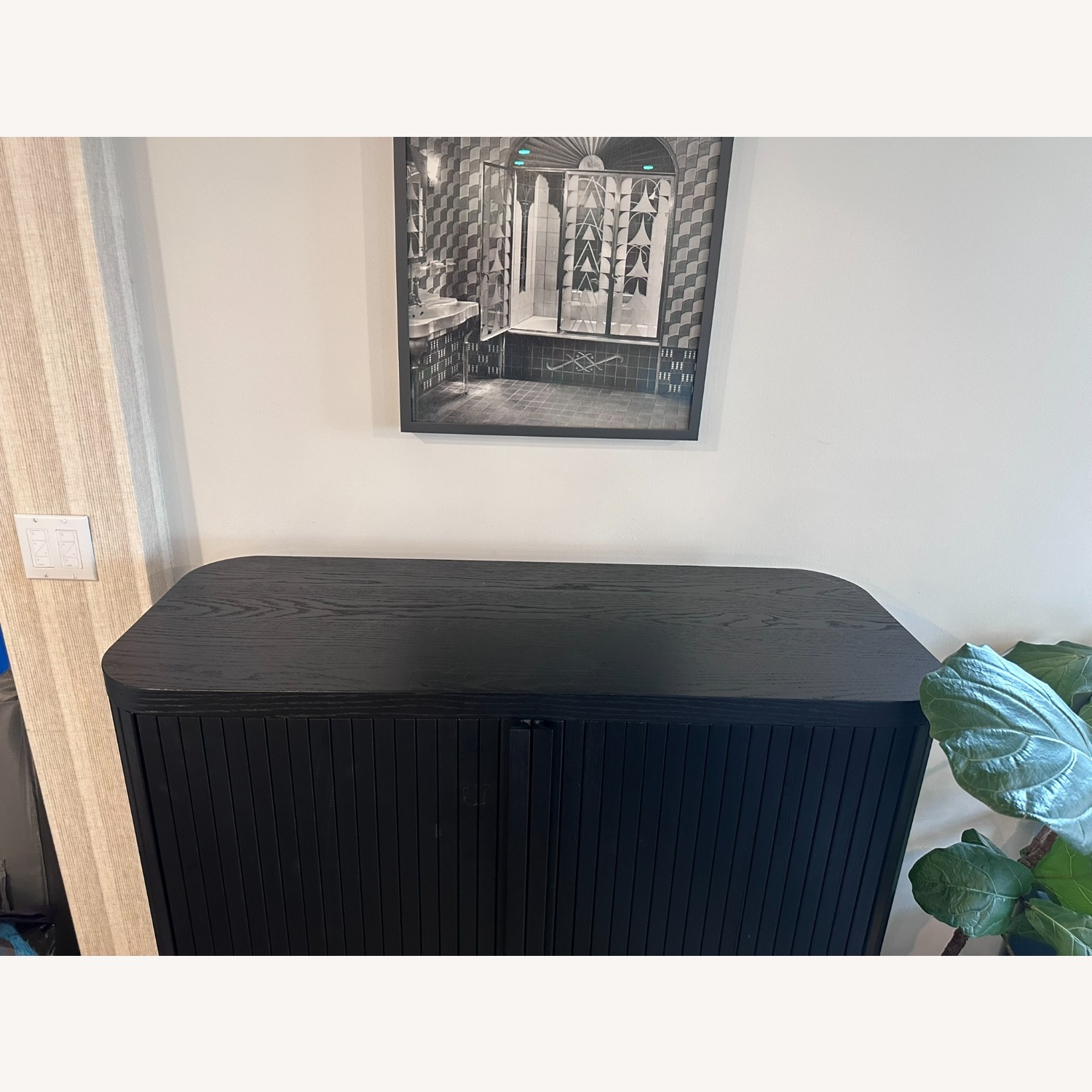 Pottery Barn Arlo Black Wood Bar Cart - image-3