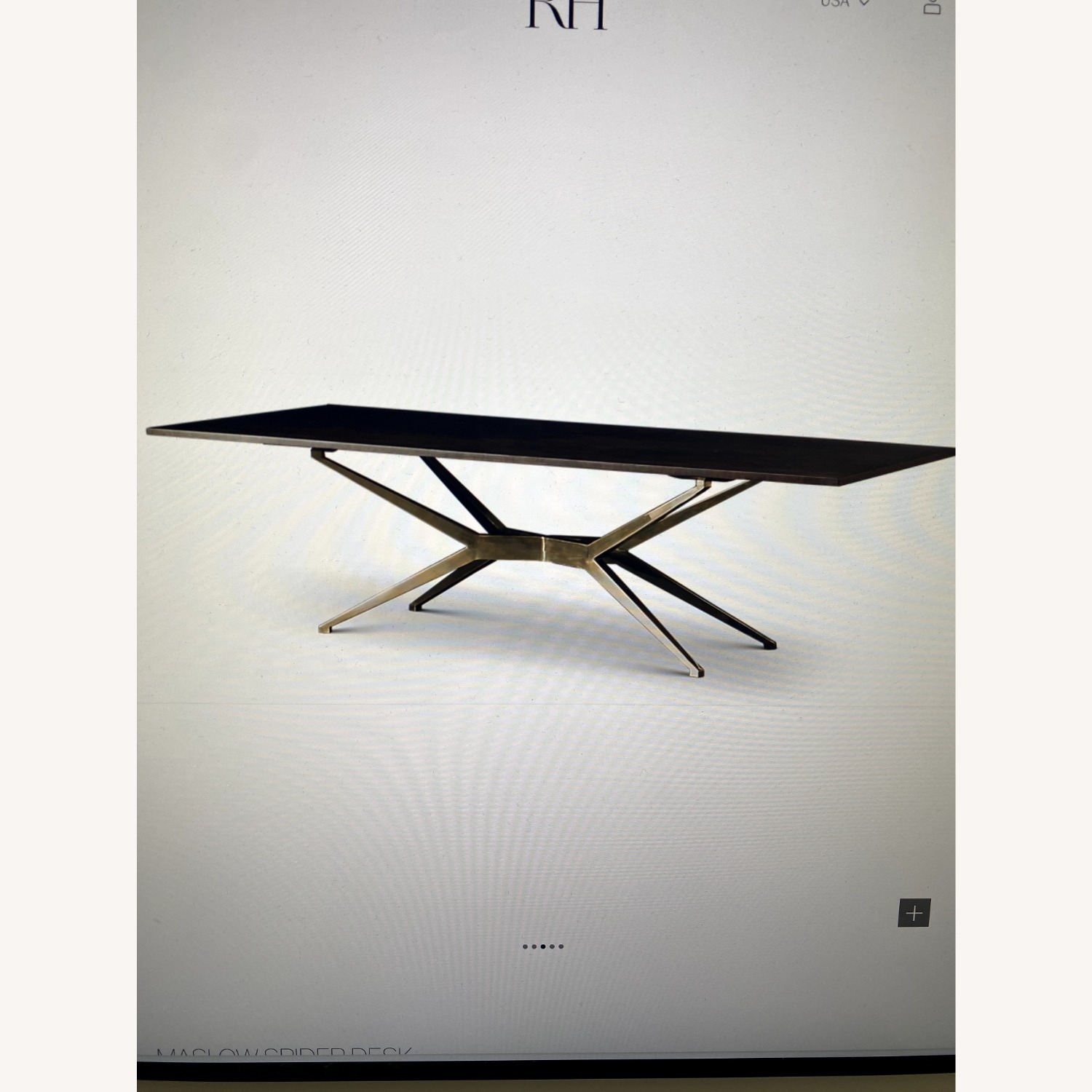 Restoration Hardware Maslow Spider Rectangular Dining Table  - image-3