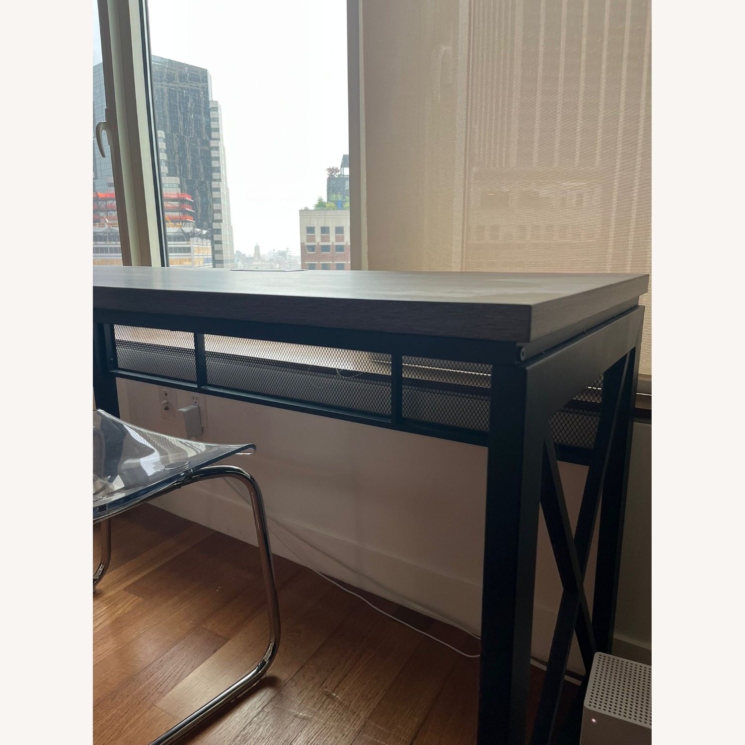 Dark Brown Wood Desk - image-3