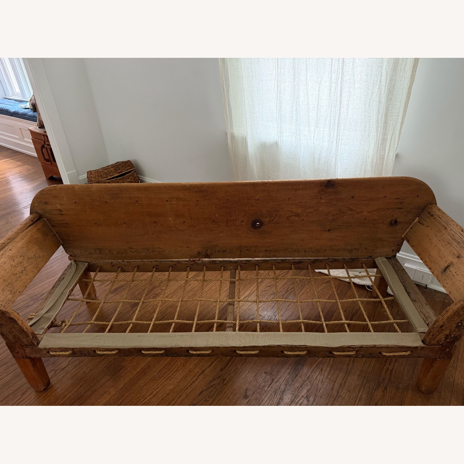 Rare Antique 19th-Century New England Rope Sofa - image-2