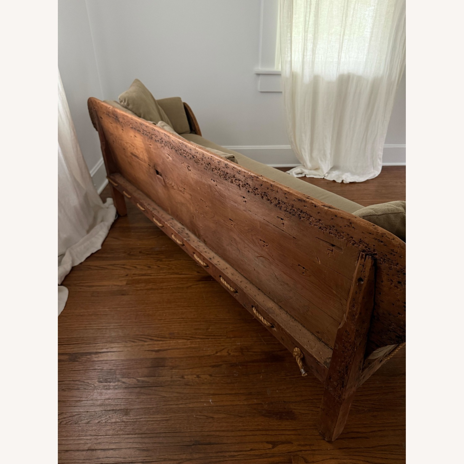 Rare Antique 19th-Century New England Rope Sofa - image-3