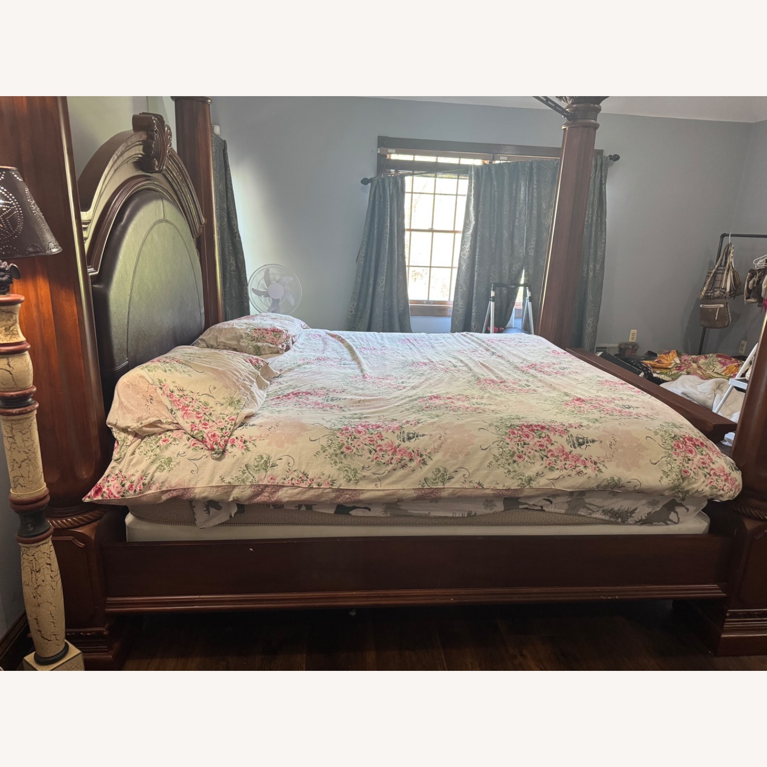 Dark Brown King Bed - image-3