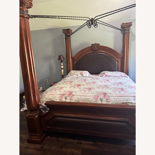 Used Dark Brown King Bed for sale on AptDeco