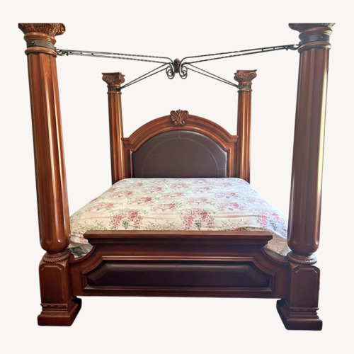 Used Dark Brown King Bed for sale on AptDeco