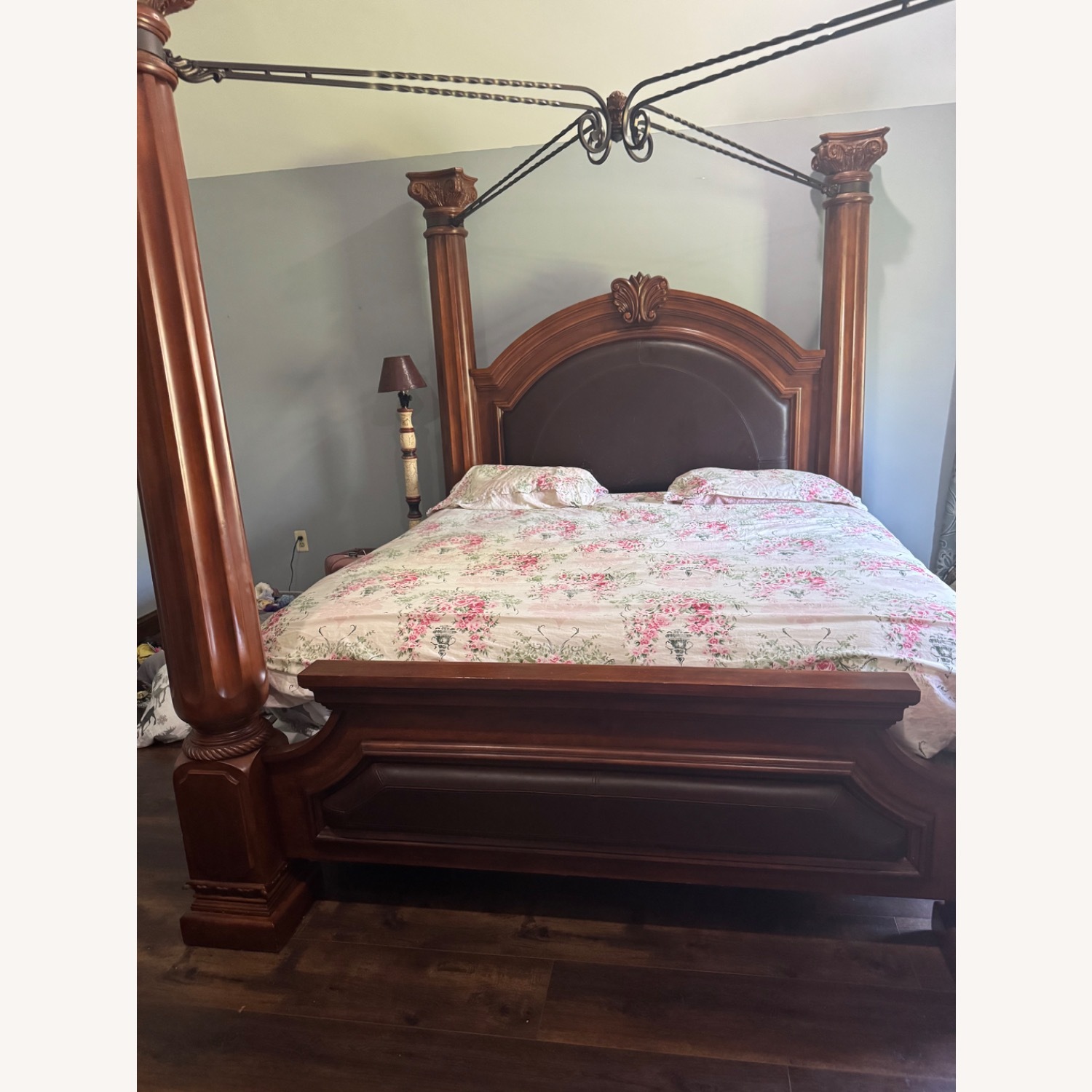 Dark Brown King Bed - image-2