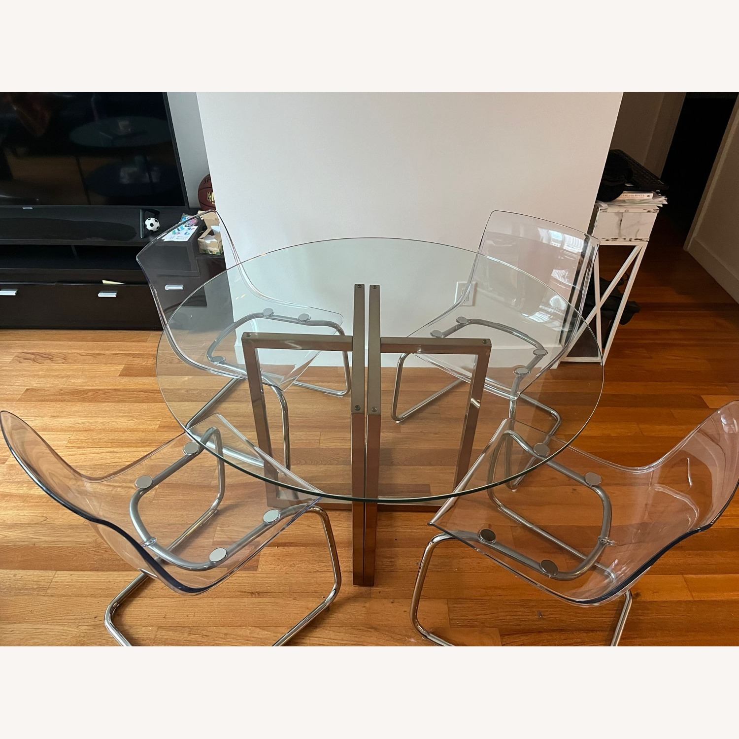 CB2 Transparent Dining Chairs - image-1